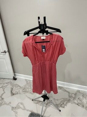 Universal Thread Coral Pink V-Neck Short Sleeve Tunic